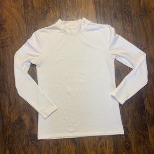 C9 Moisture Wicking Athletic Long Sleeve - White, large, outdoor exercise